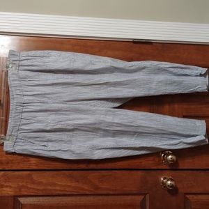 Women's striped ankle pants